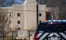 A law enforcement vehicle sits in front of the Congregation Beth Israel synagogue on January 16, 2022 in Colleyville, Texas, the day after the hostage situation. (Photo by Brandon Bell/Getty Images)