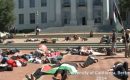 Anti-Israel protest at UC Berkeley (photo credit: Screenshot from OpenDor Media’s film “Crossing the Line 2: The New Face of Antisemitism on Campus”)